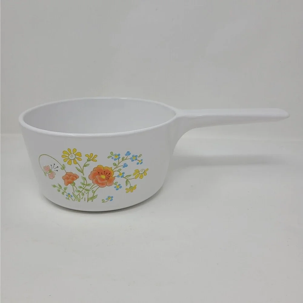 Vintage Corning Ware Wildflower Range Toppers Saucepan 1.5 QT